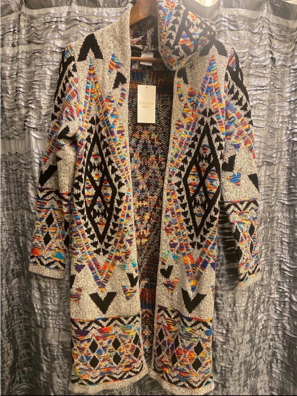 Northern Angel Multicolor Knit Sweater with hood size S women